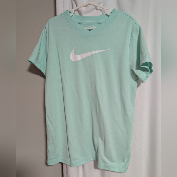 Girls Nike V-Neck DriFit Tee - Picture 1 of 4